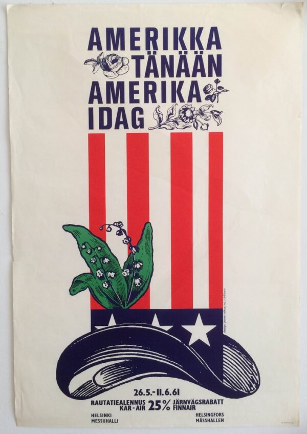 Valkus, James: Amerikka tänään. Amerika idag. 26.5.-11.6.61 | Original Exhibition poster