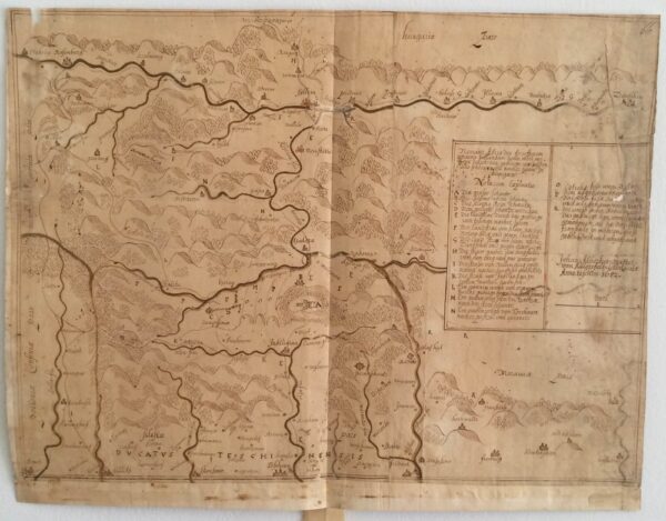 von Adlersfelt, Johan Albertus Mattei: Käsinpiirretty kartta itäisestä Keski-Euroopasta / Handritad karta över östra delen av mellan Europa / Manuscrpit map of Eastern Middle Europe
