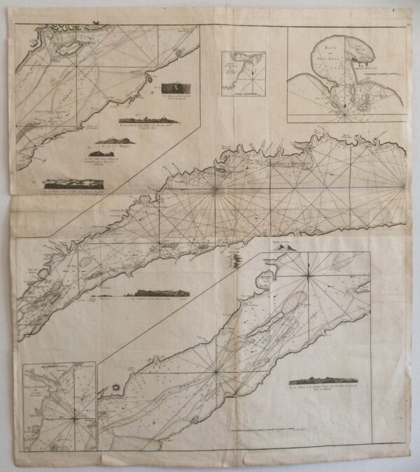 Nautical chart of St. Lawrence River Quebec (1790)