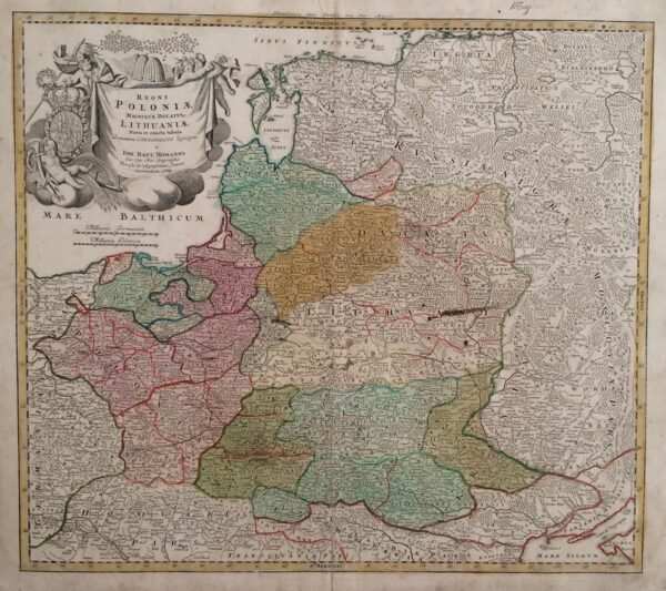 Homann, Joh. Bapt.: Regni Poloniae Magnique Ducatus Lithuaniae Nova et exacta tabula ad memtem Starovolcy descripta