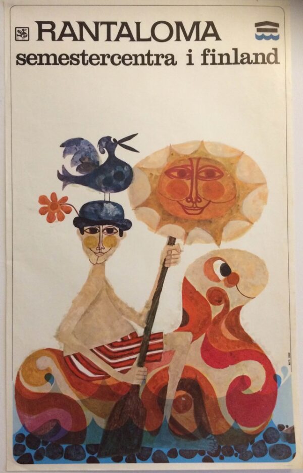 Louhi, Matti: Rantaloma. Semestercentra i Finland. | Original travel poster
