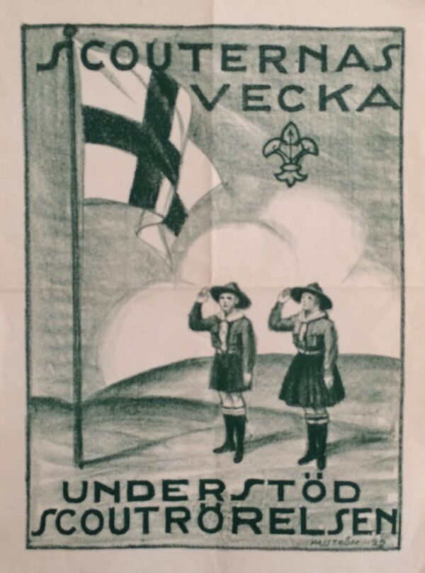 Vasström, Erik: Scouternas vecka. Understöd Scoutrörelsen. Original poster