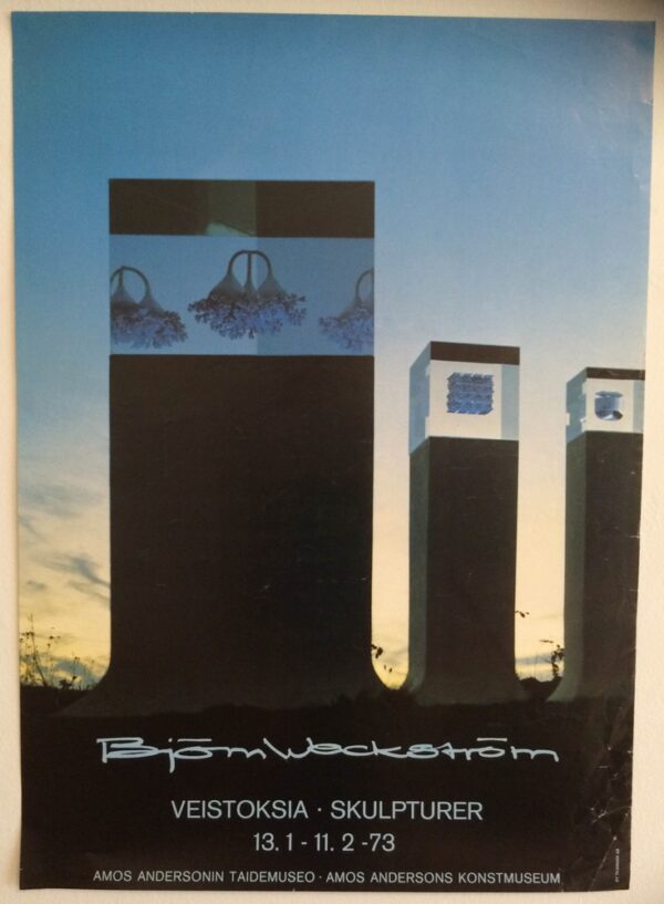 Björn Weckström. Veistoksia. Skulpturer. 13.1.-11.2.73. Amos Andersonin Taidemuseo. Amos Andersons Konstmuseum.