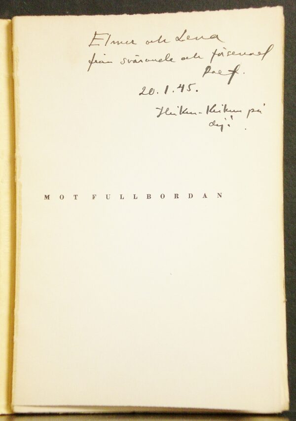 Ralf Parland Mot fullbordan (1944)