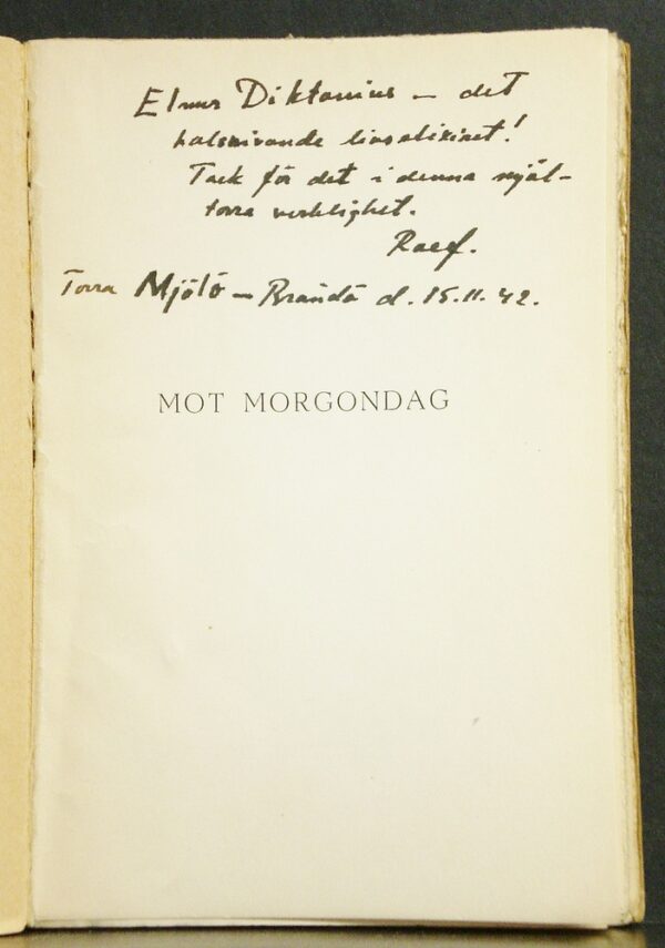 Ralf Parland Mot morgondag. En åhörares betraktelser om musik (1942)