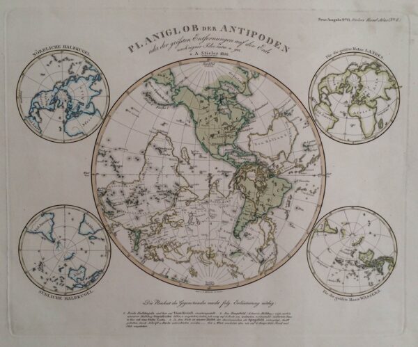 Stieler, Adolf: Planiglob der Antipoden