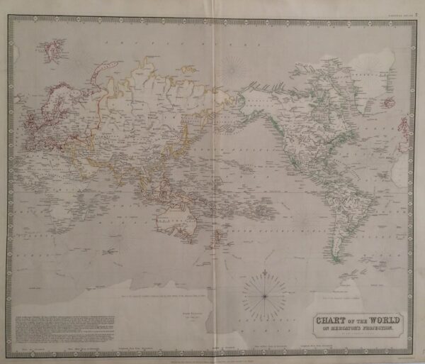 Johnston, A. K.: Chart of the World on Mercator's projection