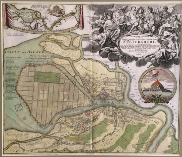 Homann, Joh. Bapt.: Topographische Vorstellung der Neuen Russischen Haupt-Residenz und See-Stadt St. Petersburg