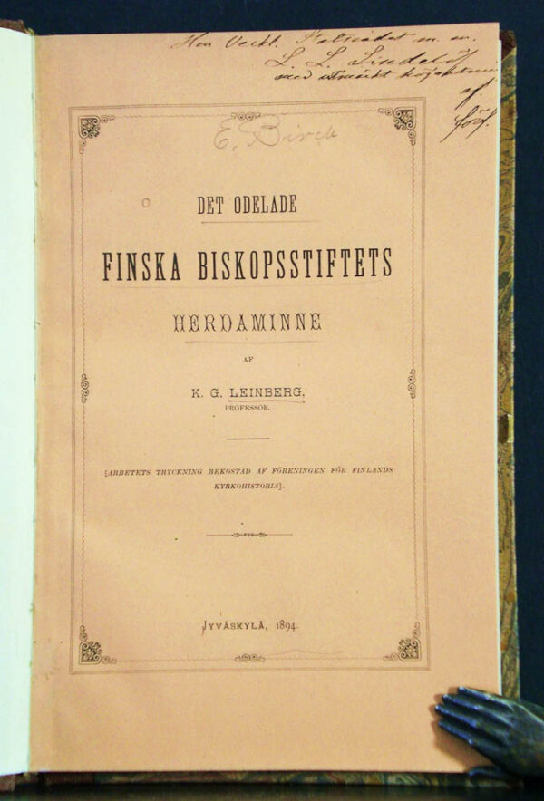 K. G. LEINBERG Det odelade finska biskopsstifters herdaminne (1894)
