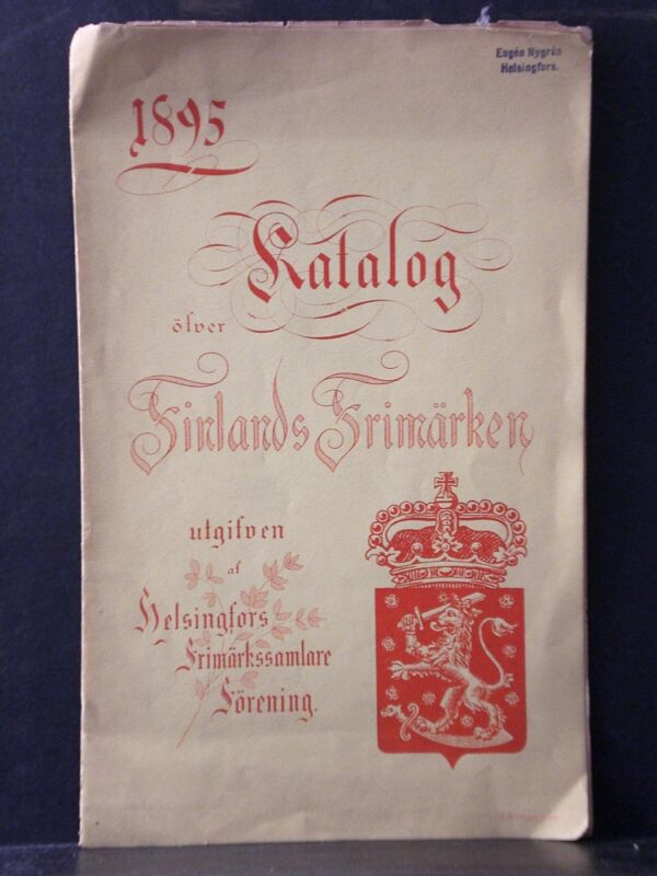 1895 Katalog öfver Finlands Frimärken
