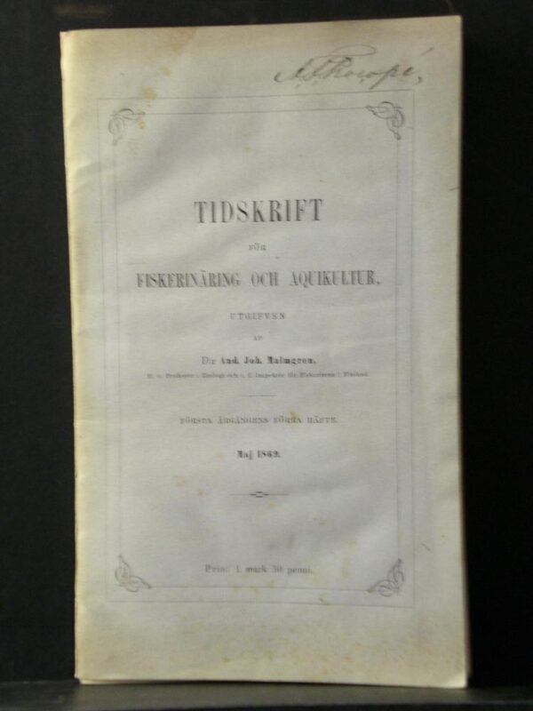 Tidskrift för Fiskenäring och Aquikultur (1869)