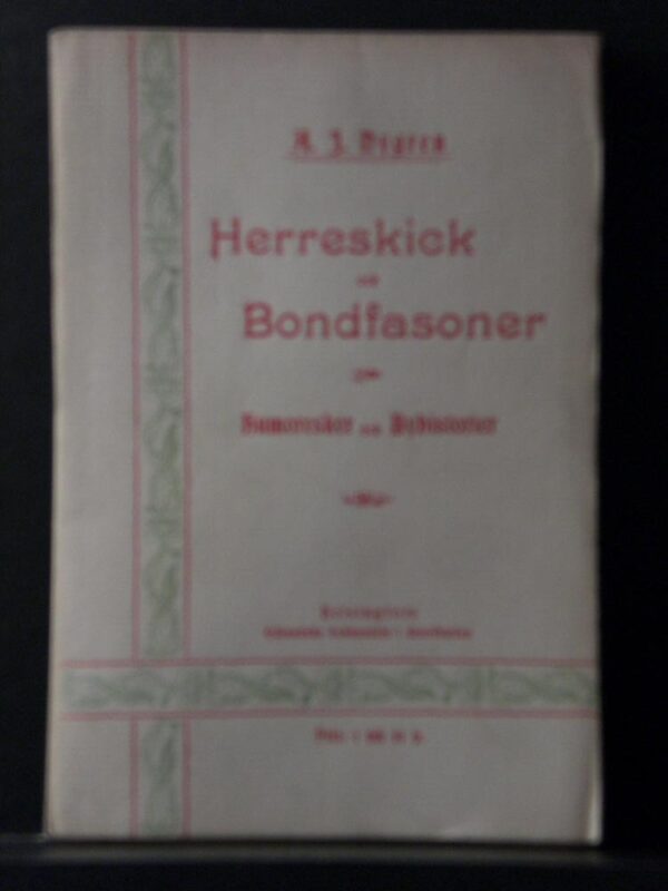 A. J. Nygren Herreskick och bondfasoner. Humoresker och byhistorier (1900)