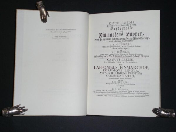 KNUD LEEM Beskrivelse över Finnmarkens Lapper 1767 (faksimil)