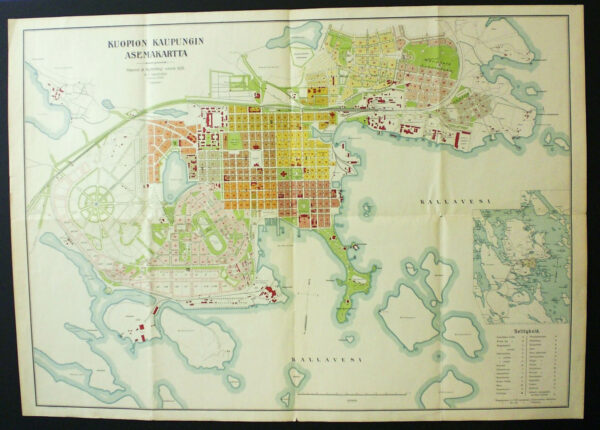 Wickström, A.F. : Kuopion kaupungin asemakartta (1925)