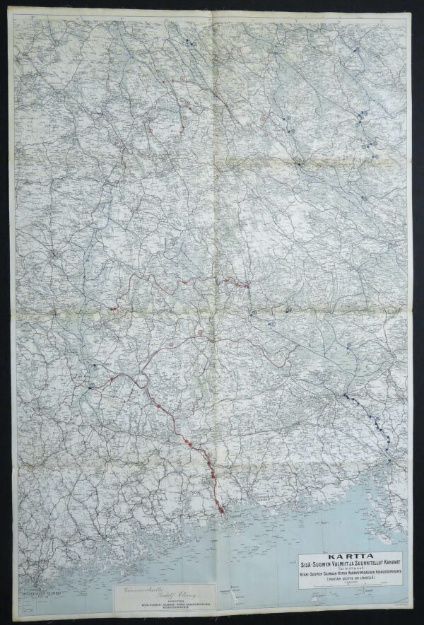 Sisä-Suomen valmiit ja suunnitellut kanavat (1908)