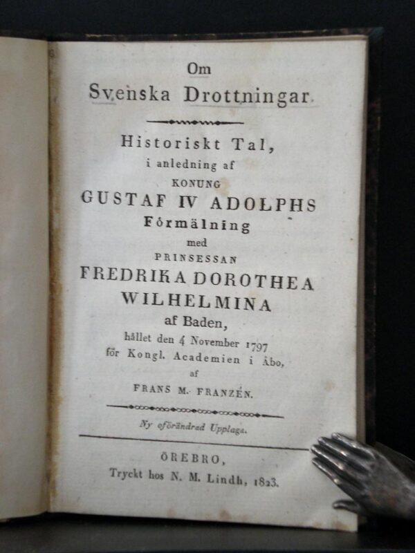 FRANS M. FRANZÉN Om Svenska Drottningar (1823)