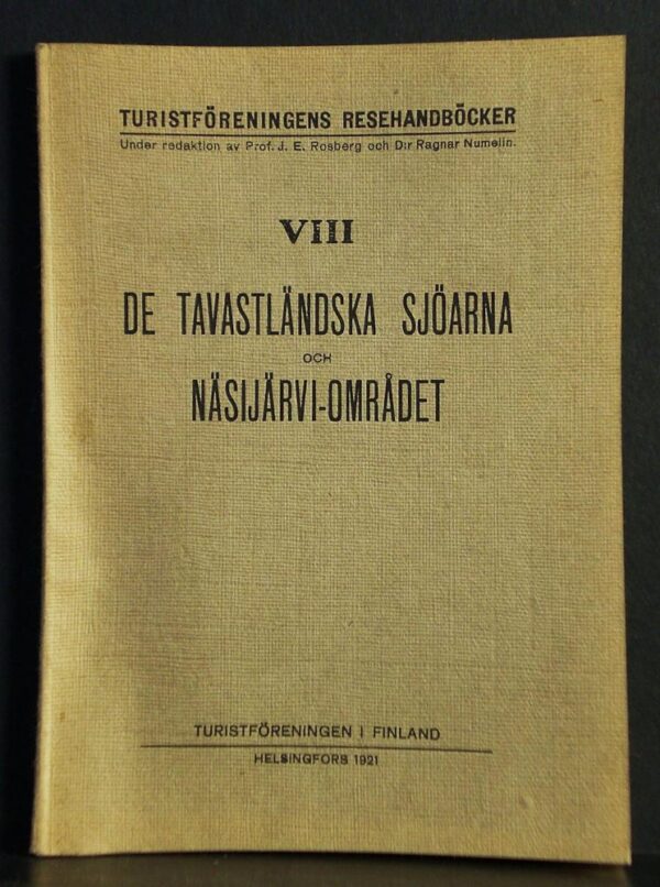 Numelin, Ragnar: De tavastländska sjöarna och Näsijärvi-området VIII