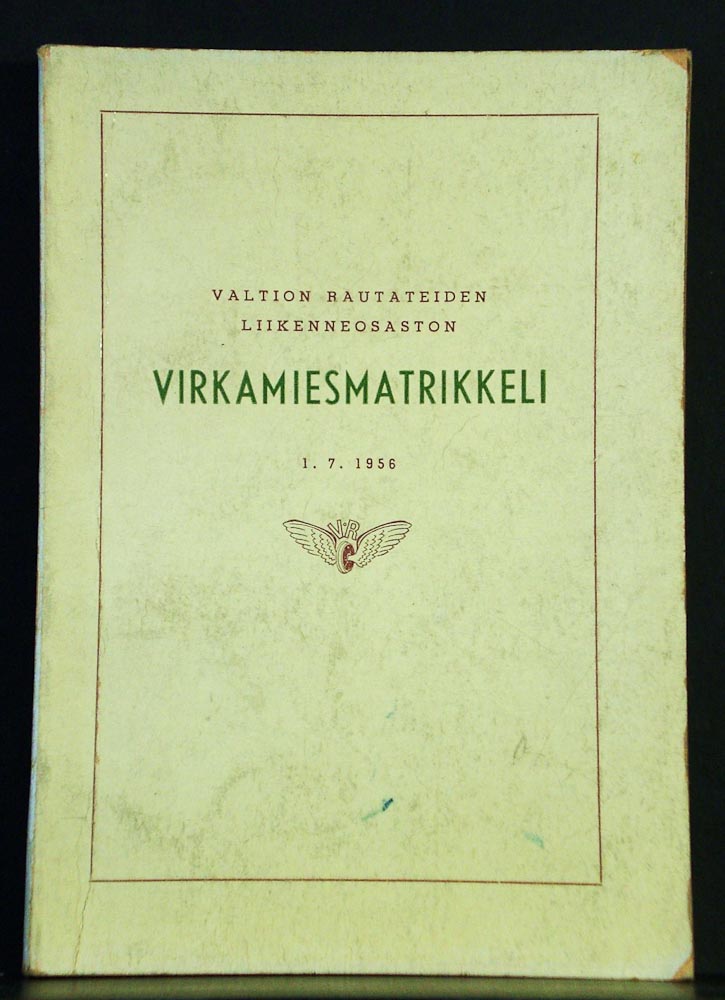 Valtion rautateiden liikenneosaston virkamiesmatrikkeli 1.7. 1956