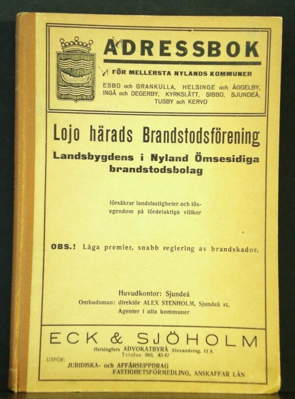 Adressbok för mellersta Nylands kommuner 1924