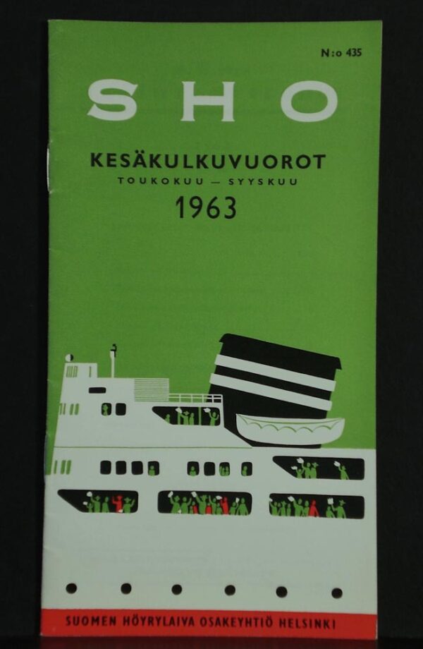 SHO kesäkulkuvuorot, toukokuu-syyskuu 1963