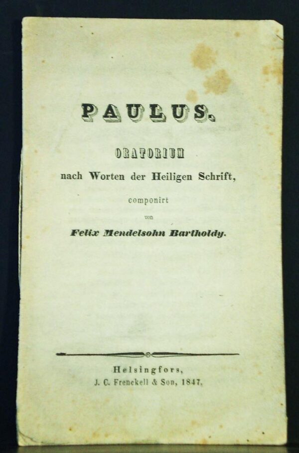 Paulus. Oratorium nach Worten der Heiligen Schrift