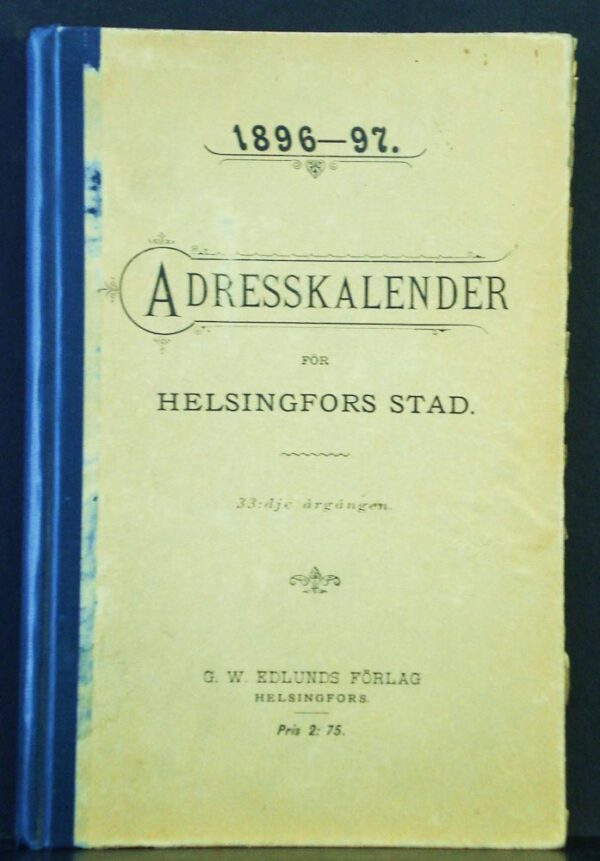 Adresskalender för Helsingfors stad 1896-97