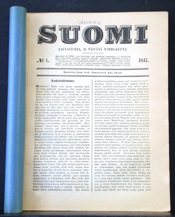 Suomi, N:o 1-45. 1847