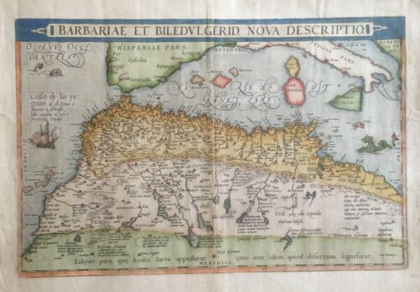 ORTELIUS Barbariae Et Biledulgerid Nova Descriptio (1600)
