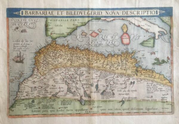 ORTELIUS Barbariae Et Biledulgerid Nova Descriptio (1600)