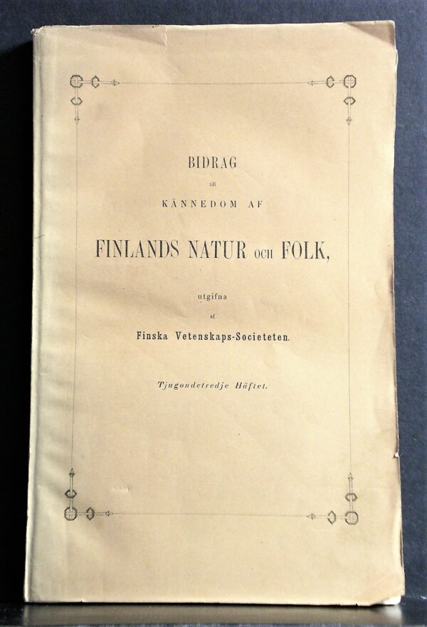 P. A. KARSTEN Mycologia Fennica. Pars secunda; Pyrenomycetes (1873)