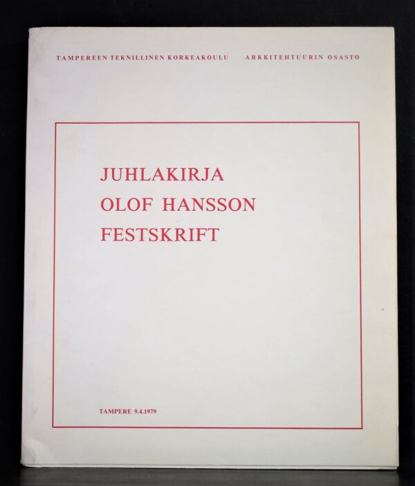 Juhlakirja Olof Hansson Festskrift 1979