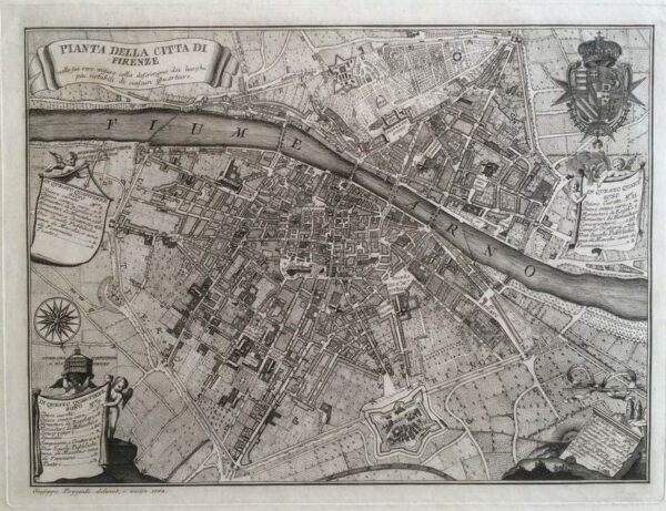 Poggiali, Giuseppe: Pianta della citta di Firenze