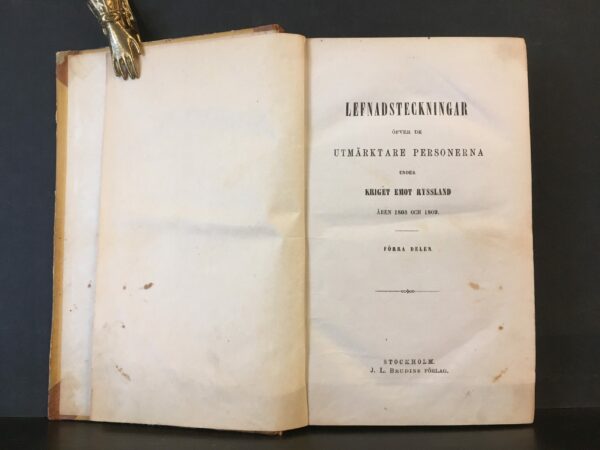 Lefnadsteckningar öfver de utmärktare personerna under kriget emot Ryssland Åren 1808 och 1809