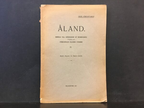 Reinhold Hausen Ur Ålands forntid : kulturhistoriska skildringar