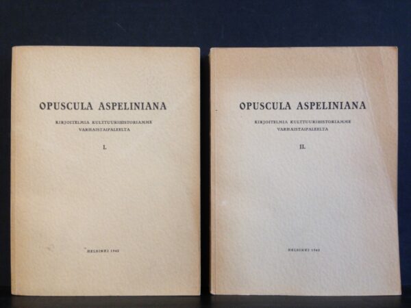 J. R. Aspelin Opuscula aspeliniana I-II (1942)