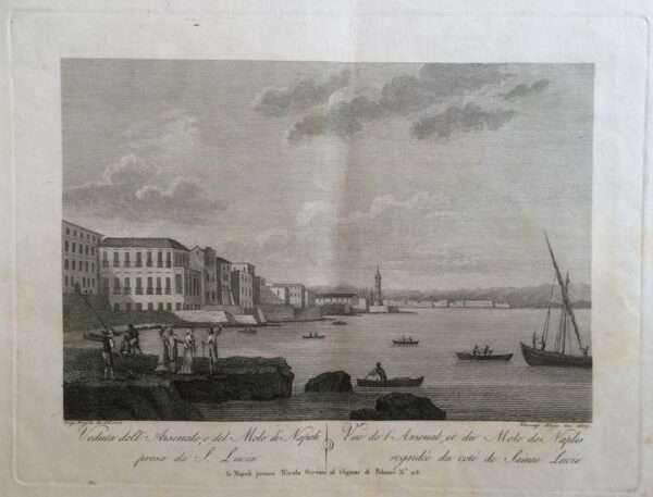 Aloja, Vincenzo: Veduta dell'Arsenale, e del Molo di Napoli presa da S. Lucia
