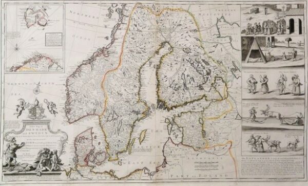 HERMAN MOLL New Map of Denmark and Sweden (1720)