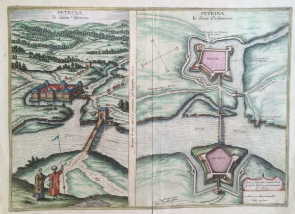 Braun, G. & F. Hogenberg: Petrina in ditione Turcarum. Petrina in ditione Christianorum