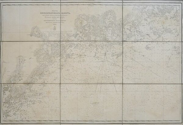 Sjökort över Porkala - Helsingfors - Sibbo (1850)