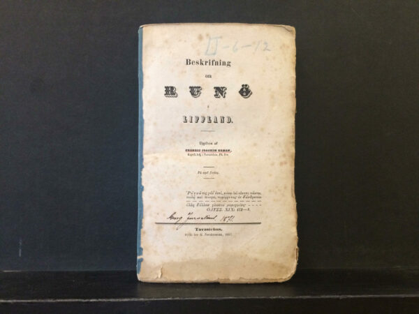 Beskrifning om Runö i Liffland (1847)