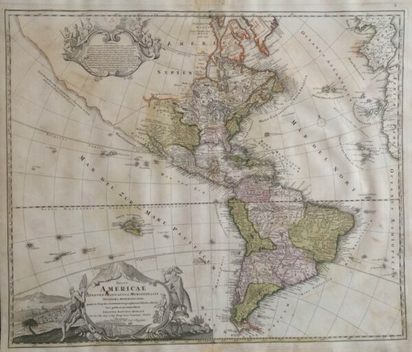 HOMANN Totius Americae Septentrionalis et Meridionalis (1720)