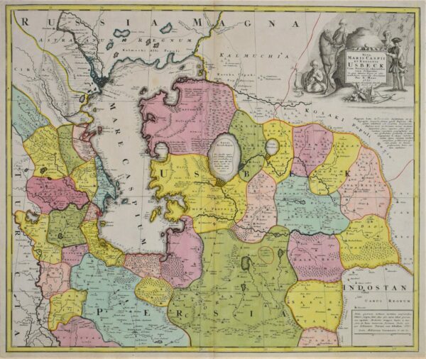 Maas, A. (Homann heirs): Nova Maris Caspii Et Regionis Usbeck
