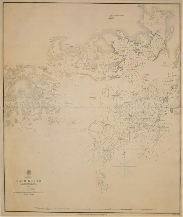 Sjökort över Barösund (1854)