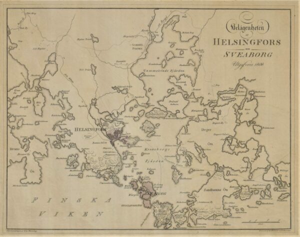 Belägenheten af Helsingfors och Sveaborg Utgifven 1808