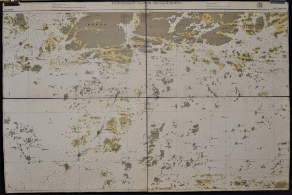 Sjökort över Berghamn - Lohm - Gullkrona 1928