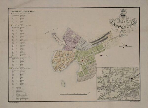 C.W. Gyldén Plan af Ekenäs stad 1843