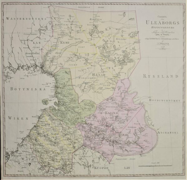 [18th century] Hermelin, S. G.: Charta öfwer Uleåborgs Höfdingedöme