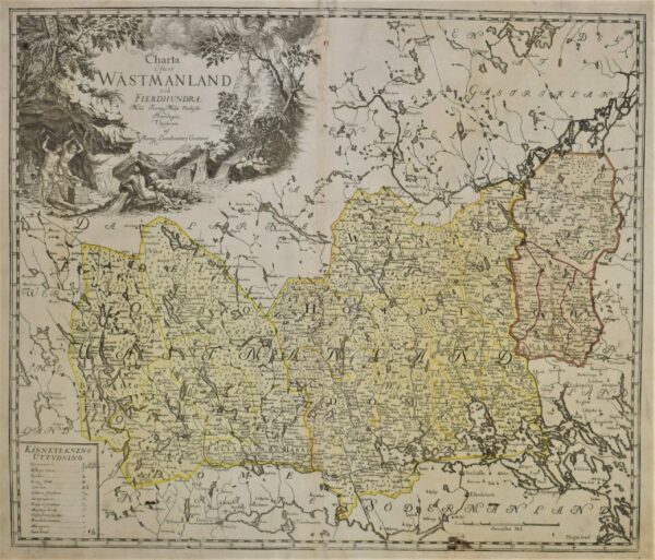 Georg Biurman Charta öfwer Wästmanland och Fierdhundra (1750)