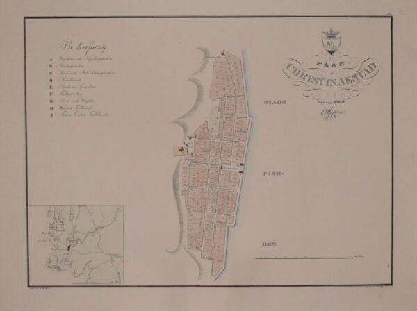 C. W. Gyldén Plan af Christinaestad (1842)