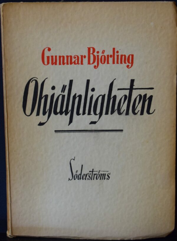 Gunnar Björling Ohjälpligheten